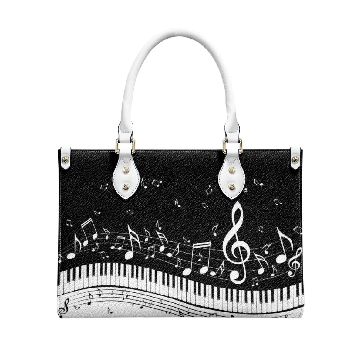 Mode Musik Note Design Luxus Handtaschen für Frauen große Kapazität Umhängetaschen lässig Pu Leder weibliche Street Totes Bolasas