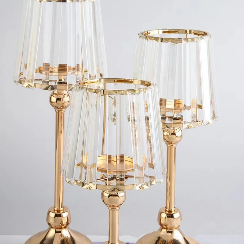 European crystal glass candle holder romantic wedding home living room meal