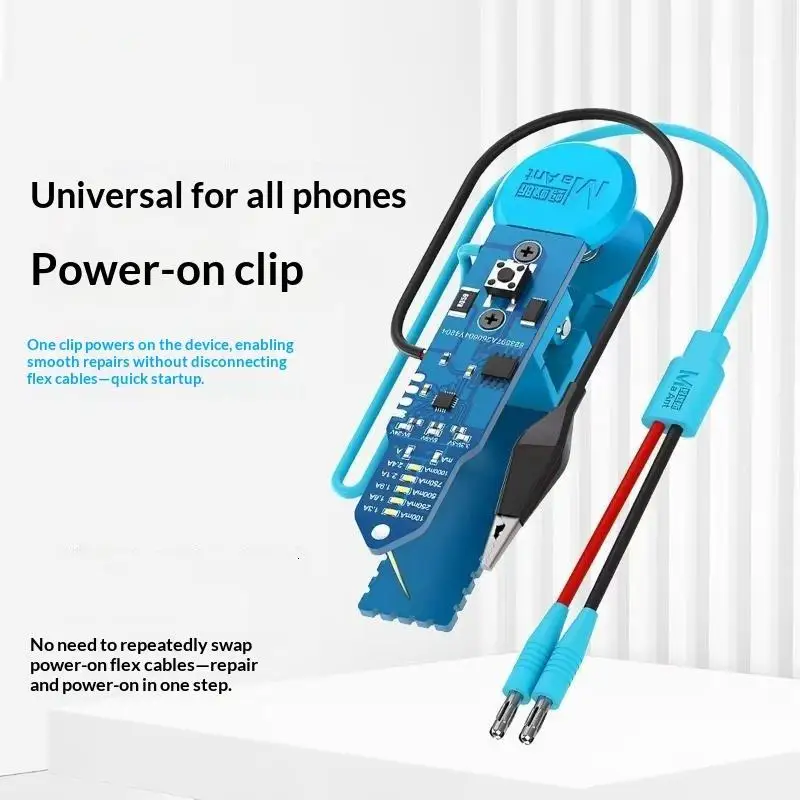 KJ-08 Universal Power Clip No Solder One Click Power On For Mobile Phones Motherboard PCB Startup Test Repair Tool
