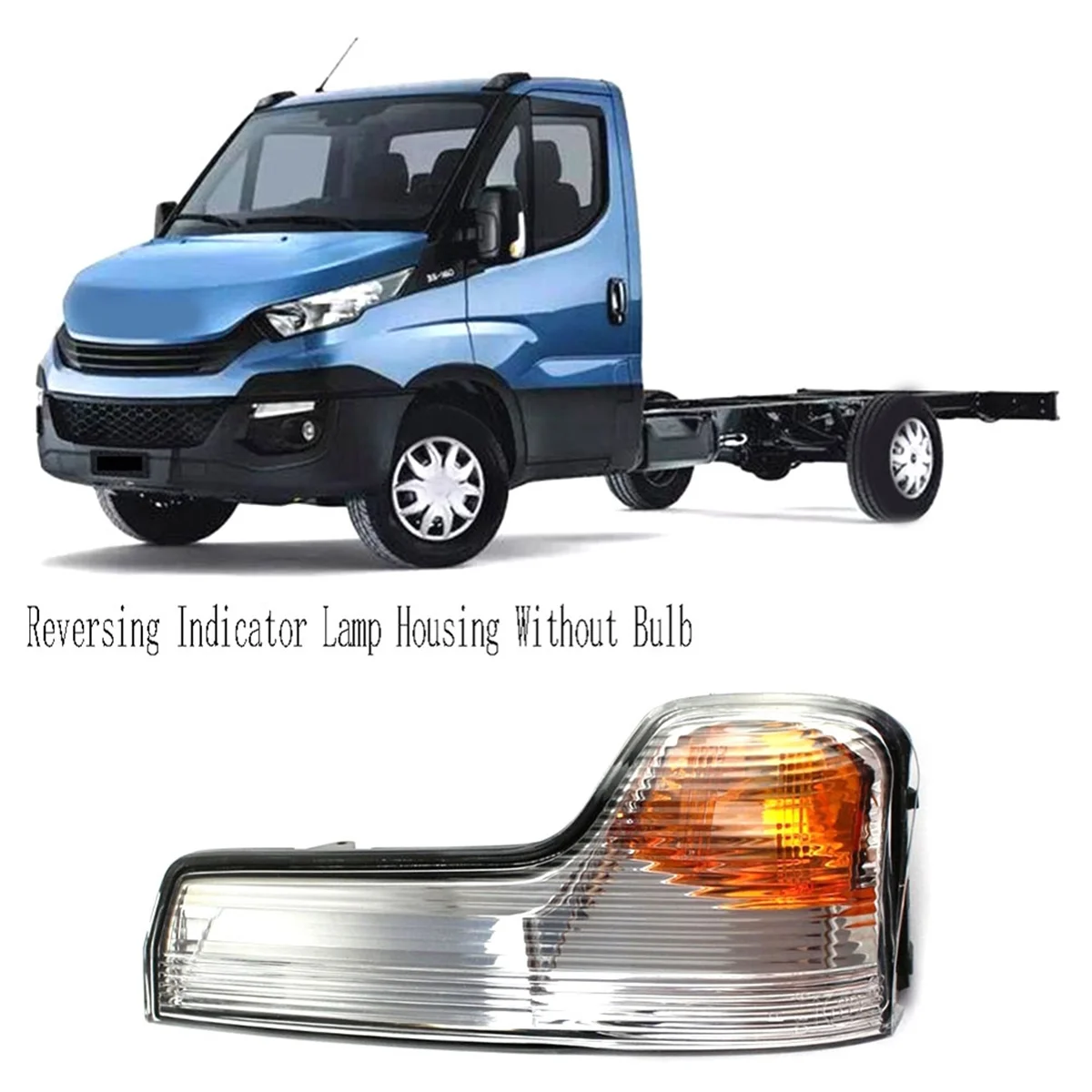 Auto Rearview Mirror Turn Signal Lights Reversing Indicator Lamp Housing Without Bulb for Iveco Daily 2015-2020 Left