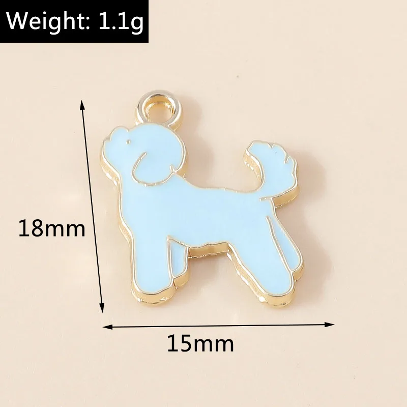 Leslie 10 Stück/Set Emaille Niedliche Katzen- und Hundepfoten-Hundeknochen-Anhänger für Ohrringe, Armbänder, Halsketten, Anhänger, DIY-Schmuckherstellungszubehör – Detail 13
