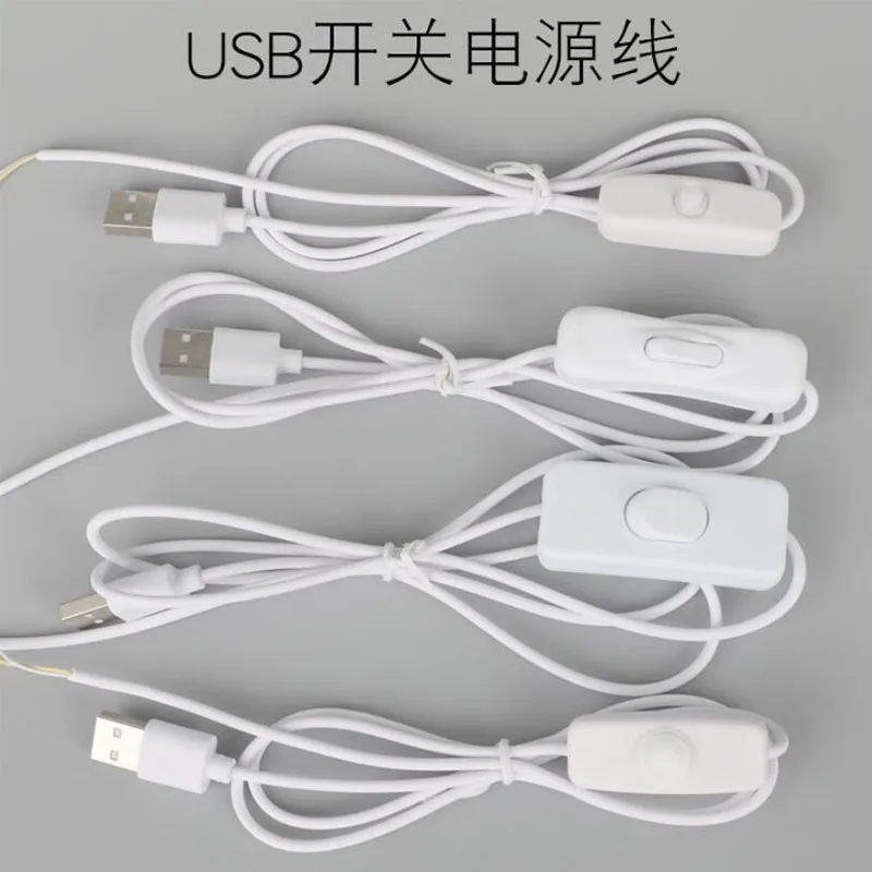 DIY 5V USB Cable Male Jack 2Pin 2 Wire Power Charge Cable Cord Wire With Switch USB 2.0 male 2 Pin Cable for LED strip