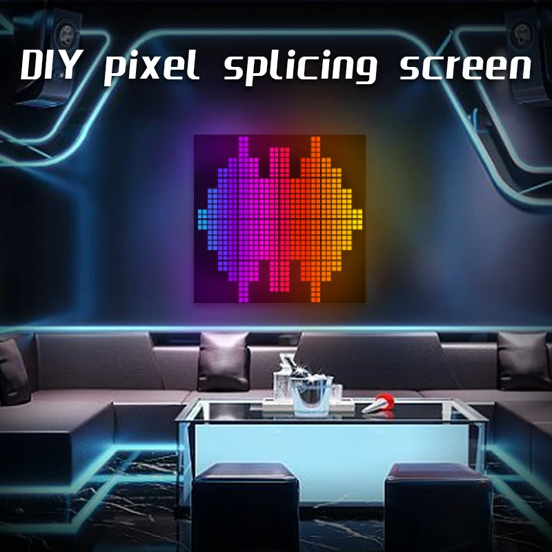 مجموعة عرض فنية بكسل يتم التحكم فيها بتقنية البلوتوث RGB LED عالية السطوع للمشروعات اليدوية والهدايا الإبداعية