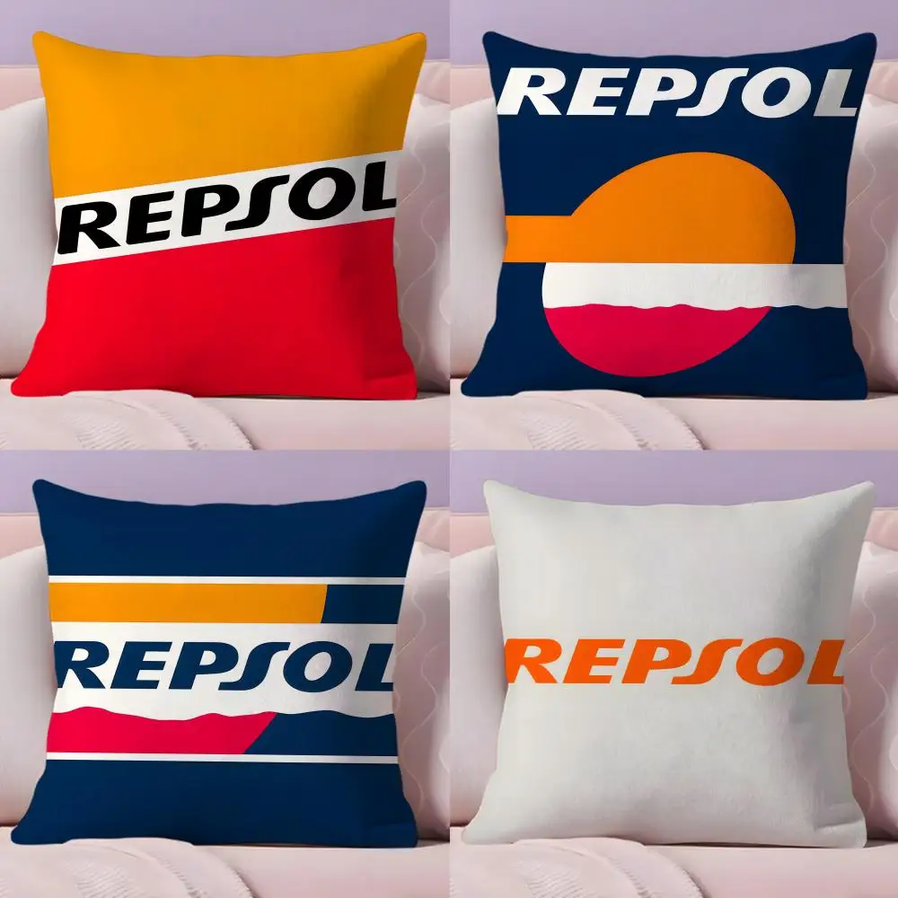 PIKPAKA Cute Pink R-Repsol PetrleoS Cushion Cover Plush Fabric Soft Double-Sided Printed Sofa Warm Winter Home Gift Pillow Cover