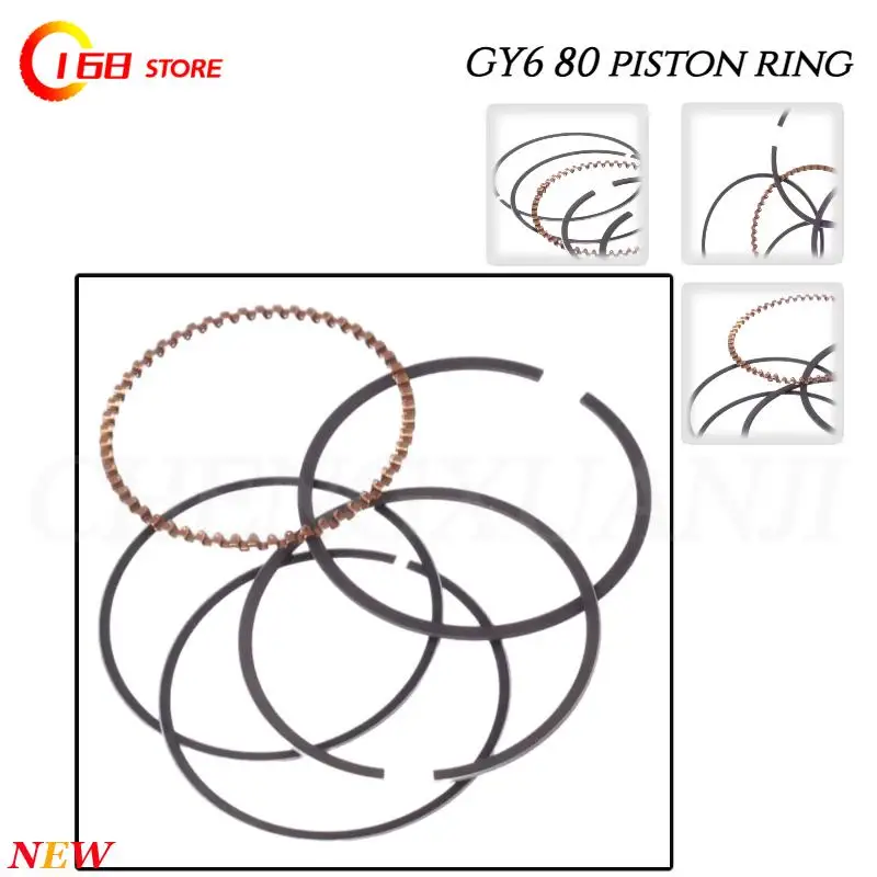 

Motorcycle Piston Ring Set Scooter Engine Parts Cylinder STD Modified Sets for JH70 DY90 GK5 GY6-80