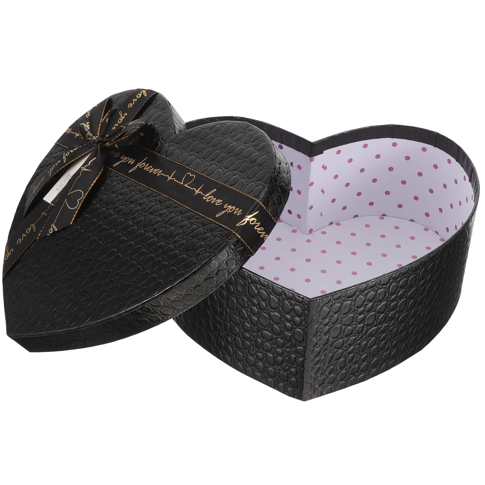 

Heart Shaped Black Gift Box Packing Case Creative Container Flower Boxes for Arrangements Flowers Decorative Paper Music Gifts