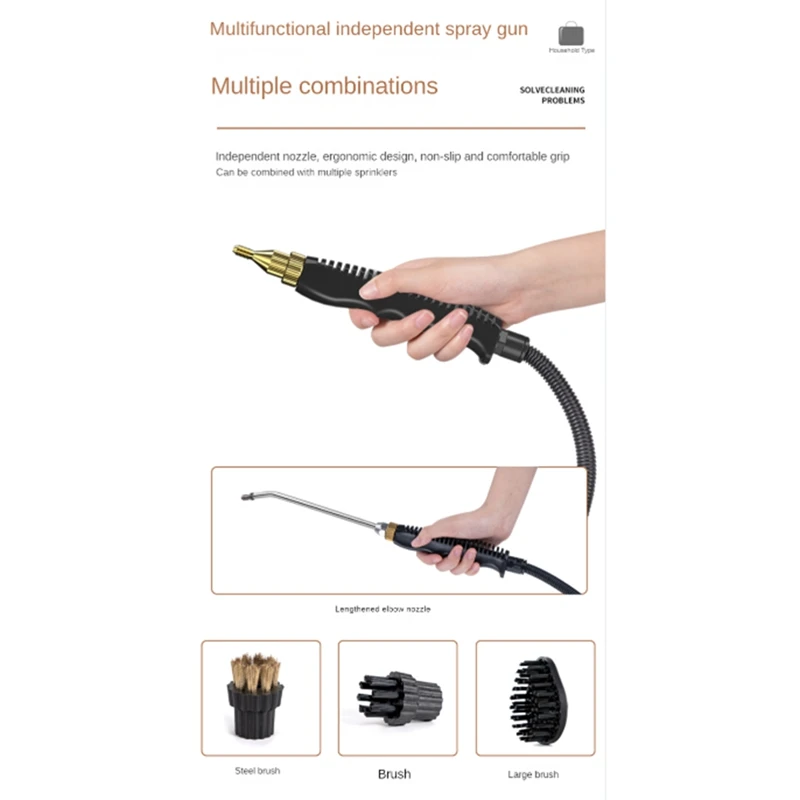 スチームクリーナー,高温殺菌,調理,車の掃除機,EU (白)