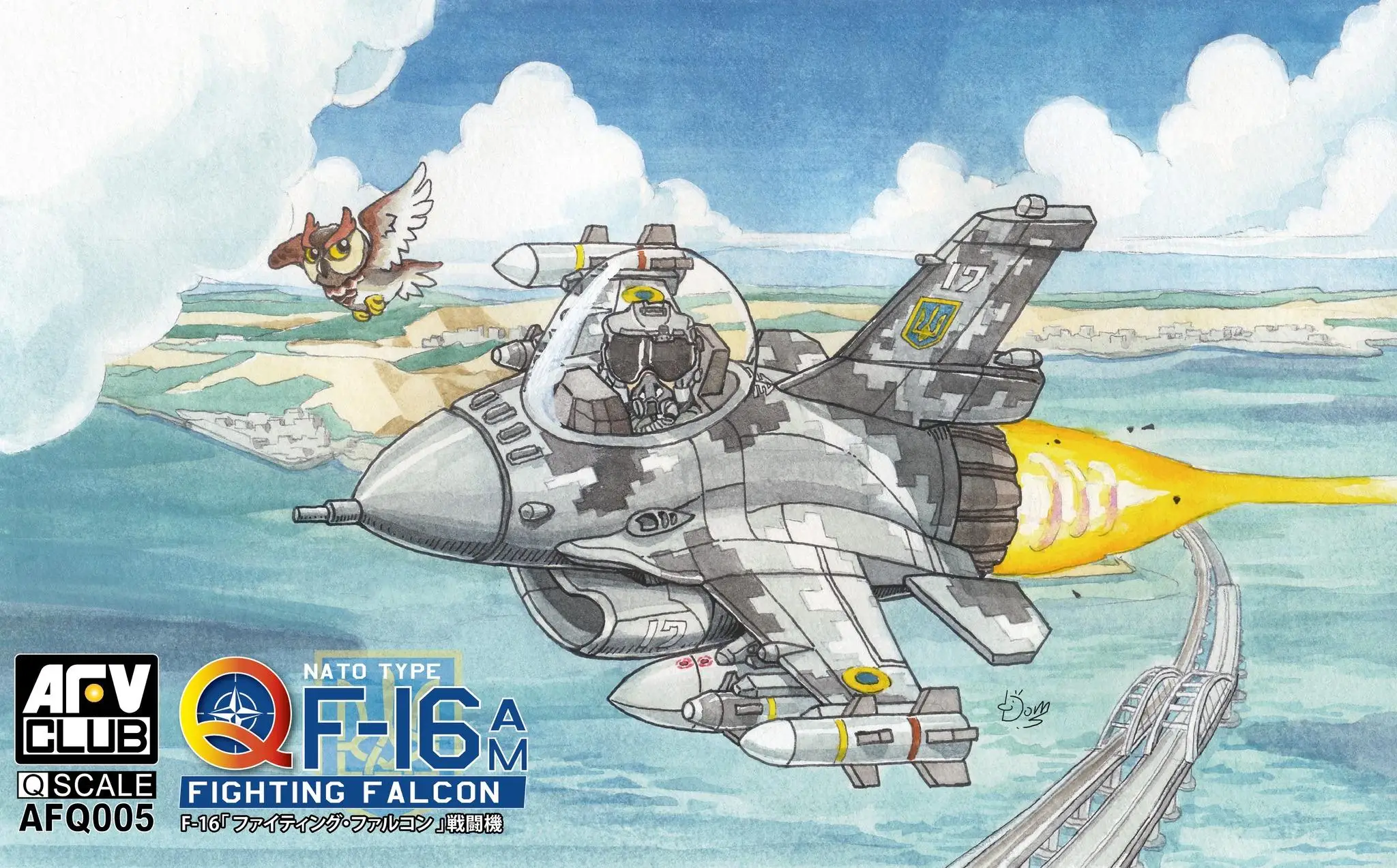 

AFV Club AFQ005 Deformation Air Plane Series F-16A Fighting Falcon Model Kit