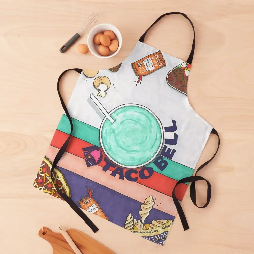 

Retro TacoBell Dinner Apron Kitchens Woman Kitchen on the wall Custom Women Kitchen'S Apron