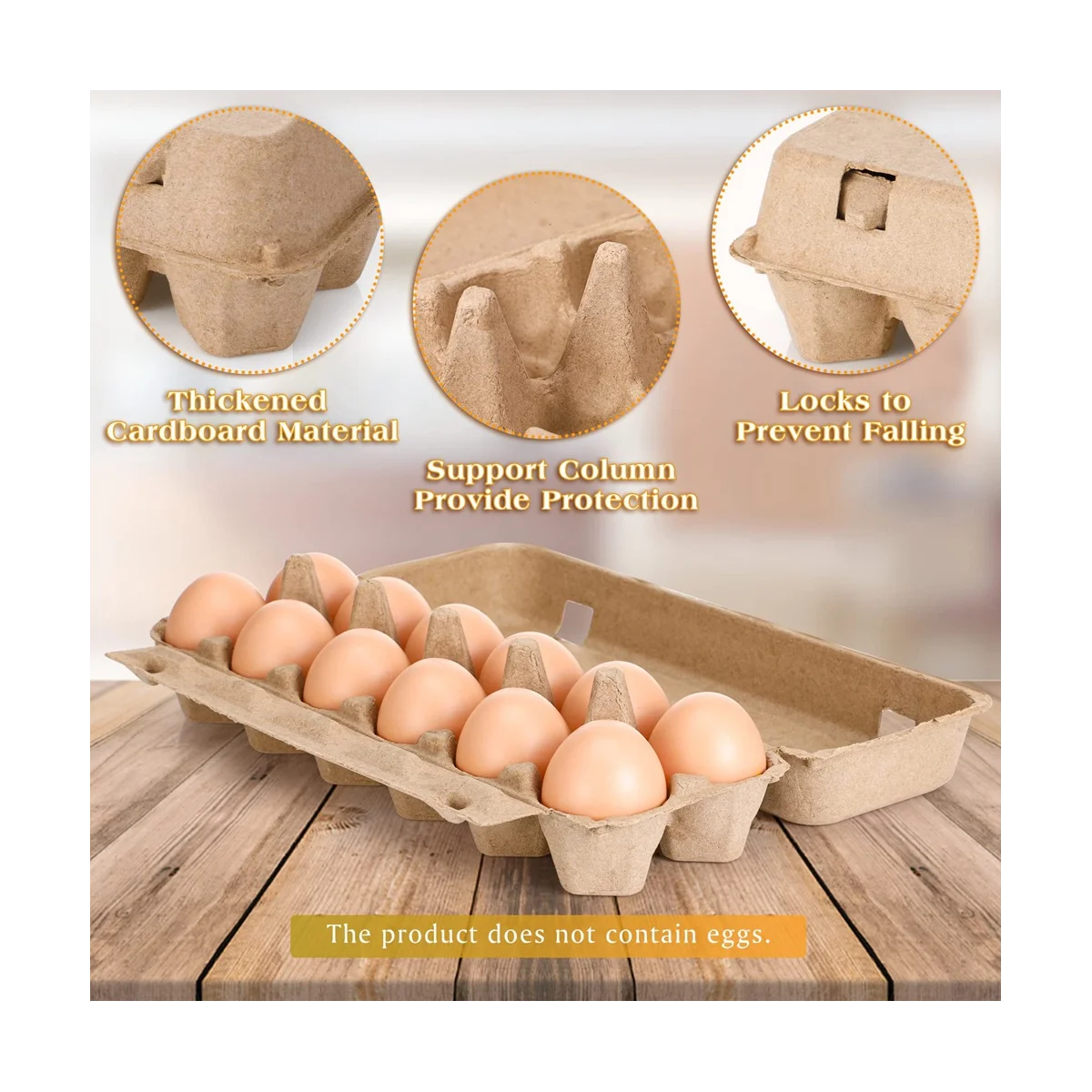 20PCS Cardboard Egg Cartons Blank Paper Pulp Egg Cartons One Dozen Egg Cartons Container Empty Egg Tray Pulp Egg Holder