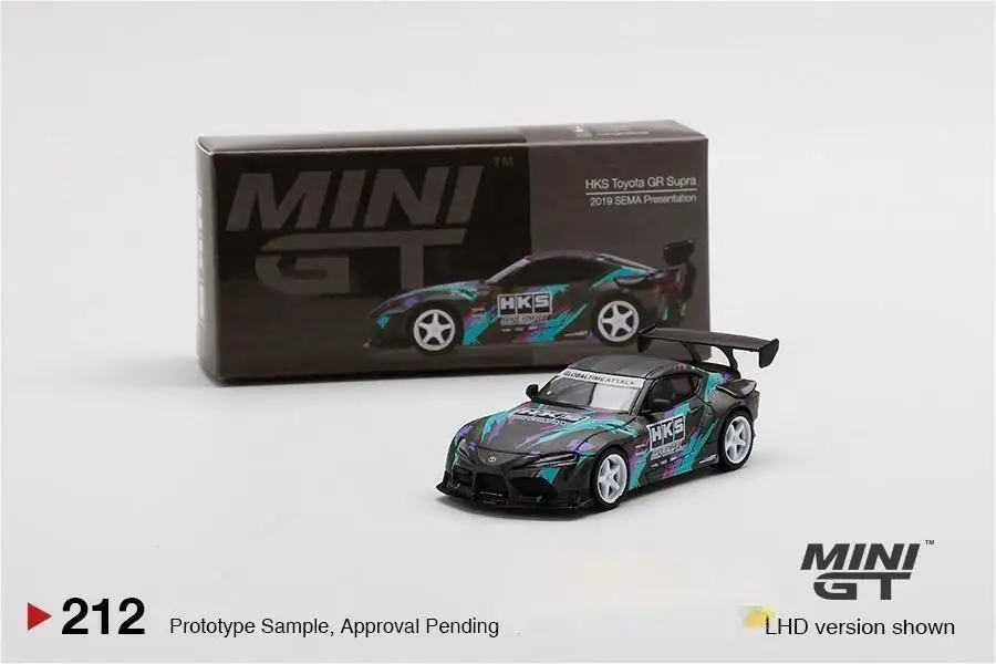 TSM MINIGT 1/64 #212 HKS GR Supra 2019 SEMA Presentation Die-cast alloy car model collection display gifts