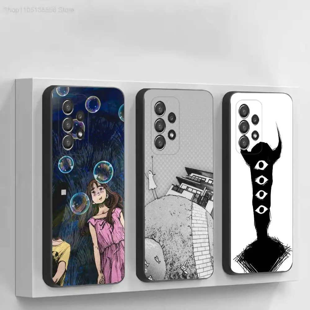 Hot Oyasumis Punpuns Minimalists Plating Black Cell Cover Soft case For Samsung S10,20,21,22,23,24,25,30Ultra Plus FE Lite