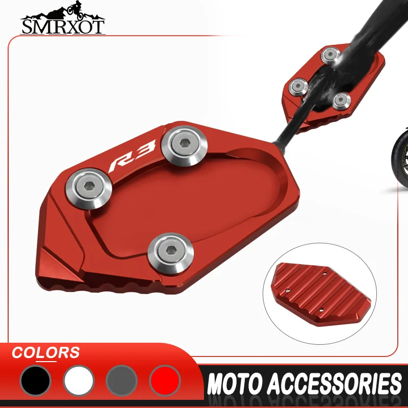 NEW Foot Side Stand Kickstand Anti-Slip Extension Support Plate For YAMAHA MT-03 R3 mt03 r3 2015-2024 Motorcycle Accessories