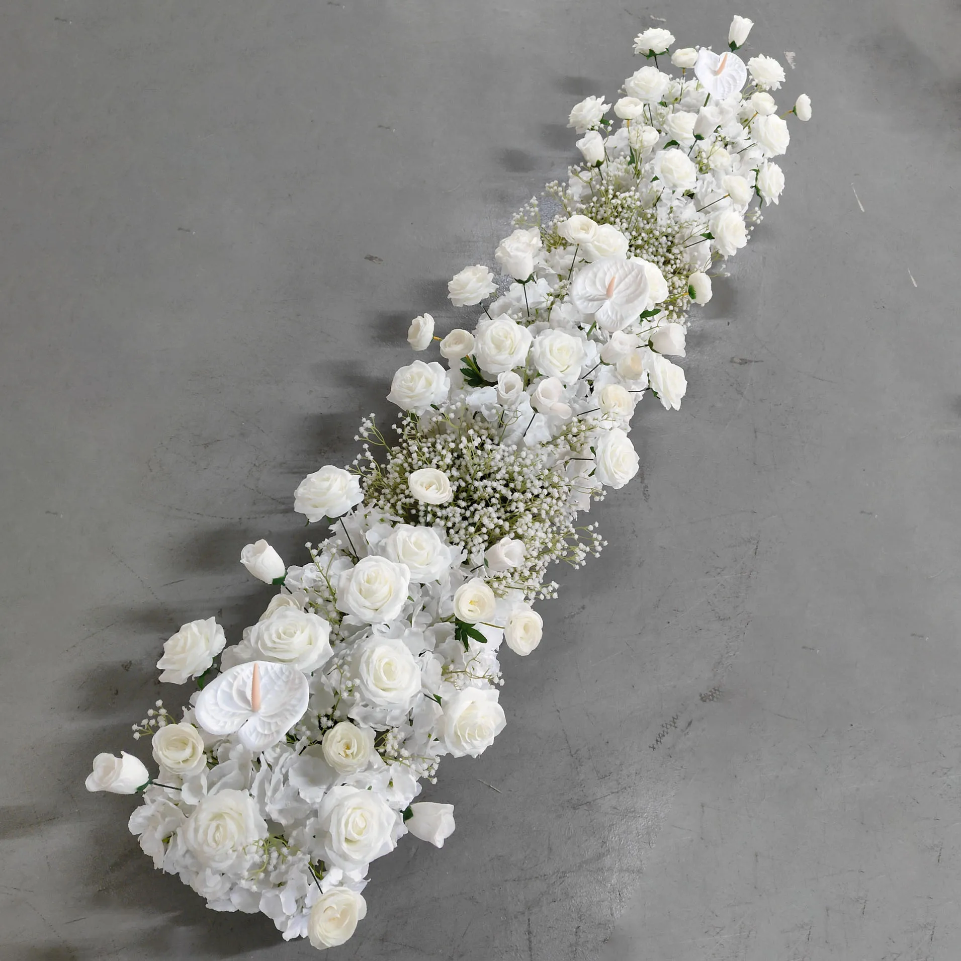 Uflower witte roos kersenbloesem huwelijksboog bloemen rij arrangement tafel centerpieces lange bloem verjaardag evenement partij rekwisieten