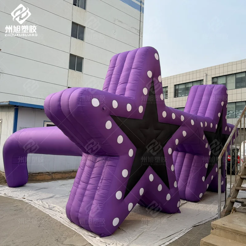 

Giant inflatable star with tail, purple square star, Oxford cloth material, advertising activity decoration prop