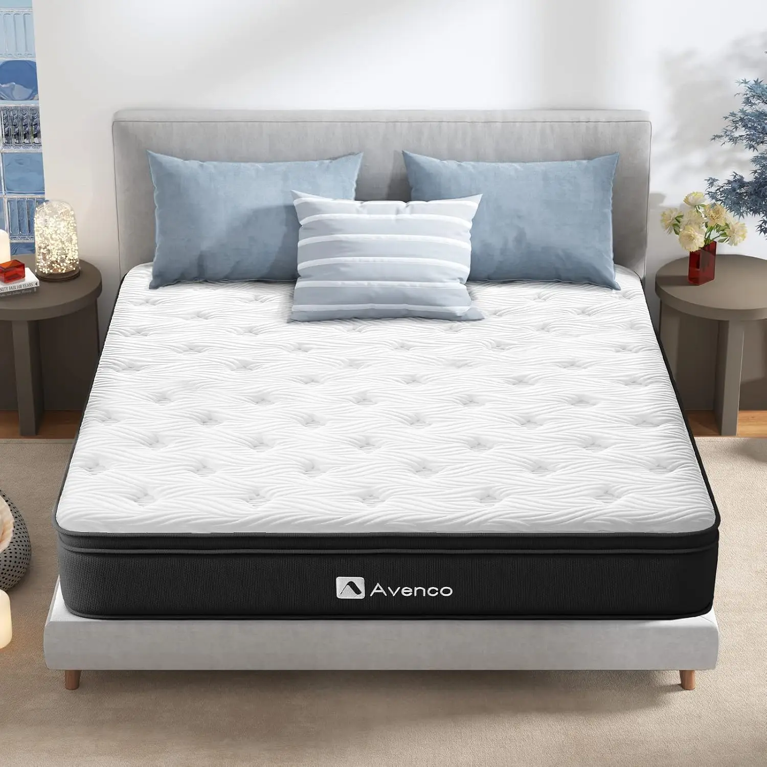 Small Double Mattress, 8 Inch Gel Memory Foam Innerspring Hybrid Mattress Small Double, Breathable Bed Mattress with CertiPUR-US
