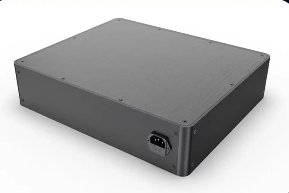 Full aluminum alloy rounded corners preamp decoder headphone amp tube amp power amp 4 EU socket full aluminum chassis box