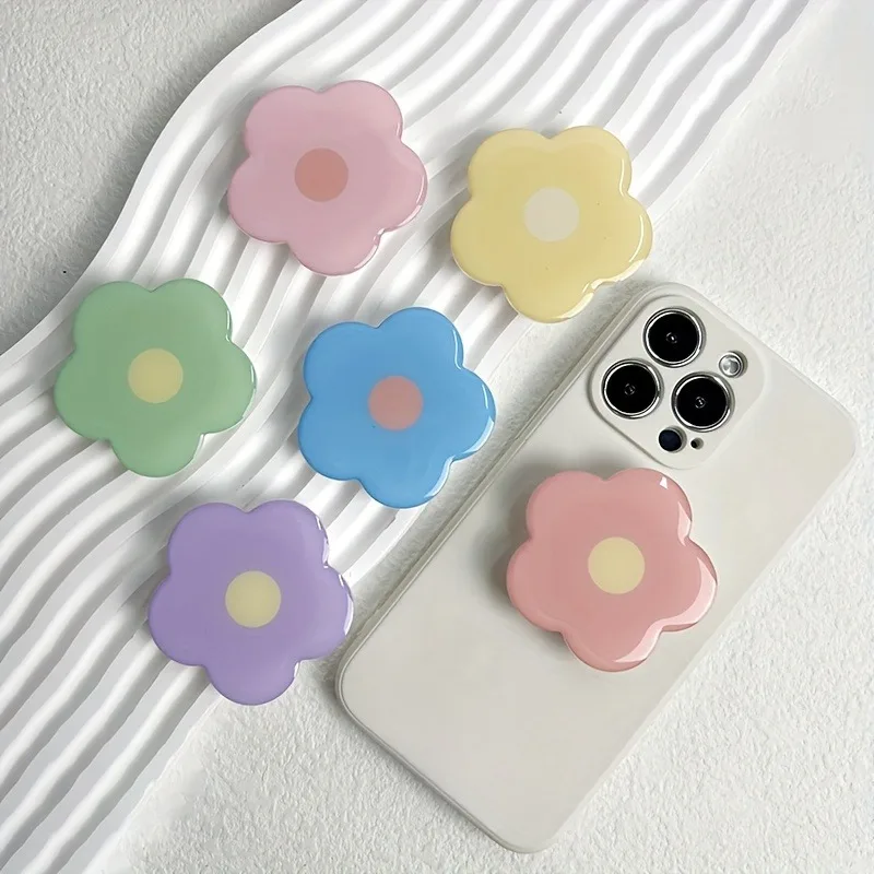 Clear Flower Folding Expandable Mobile Phone Grip Holder Socket Pocket Support for iPhone  Ring Griptok Expanding Stand17 Finger