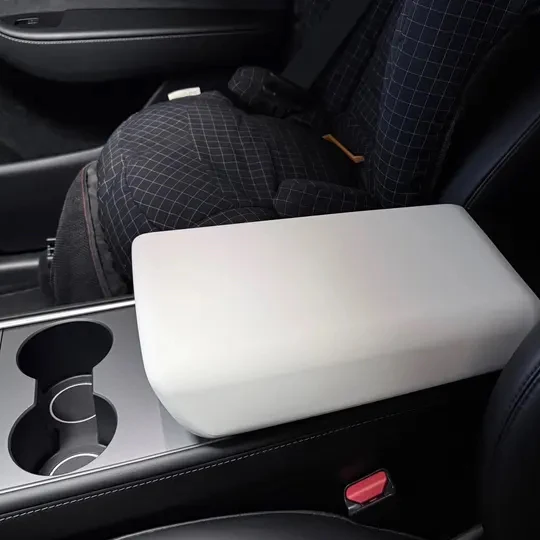 Car Center Console Armrest Pad For Tesla Model 3 Y 2017-2024 TPE Soft Case Lid Auto Central Armrest Box Cover Accessories
