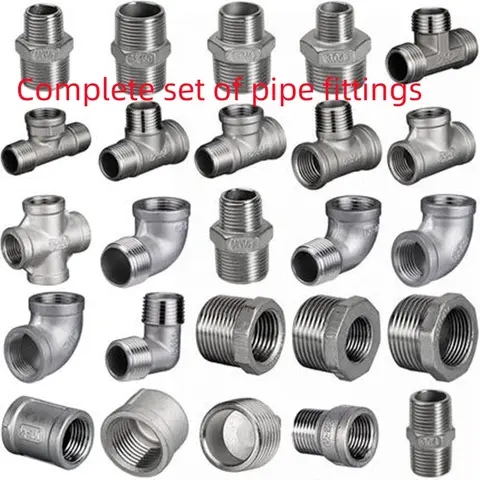 1/4 "3/8" 1/2 "3/4" 1 "1-1/4" 2 "Cotovelo 3 vias 4 vias Acoplador de encaixe de tubulação rosqueado Aço inoxidável 304 BSP Joint Overview Adapte