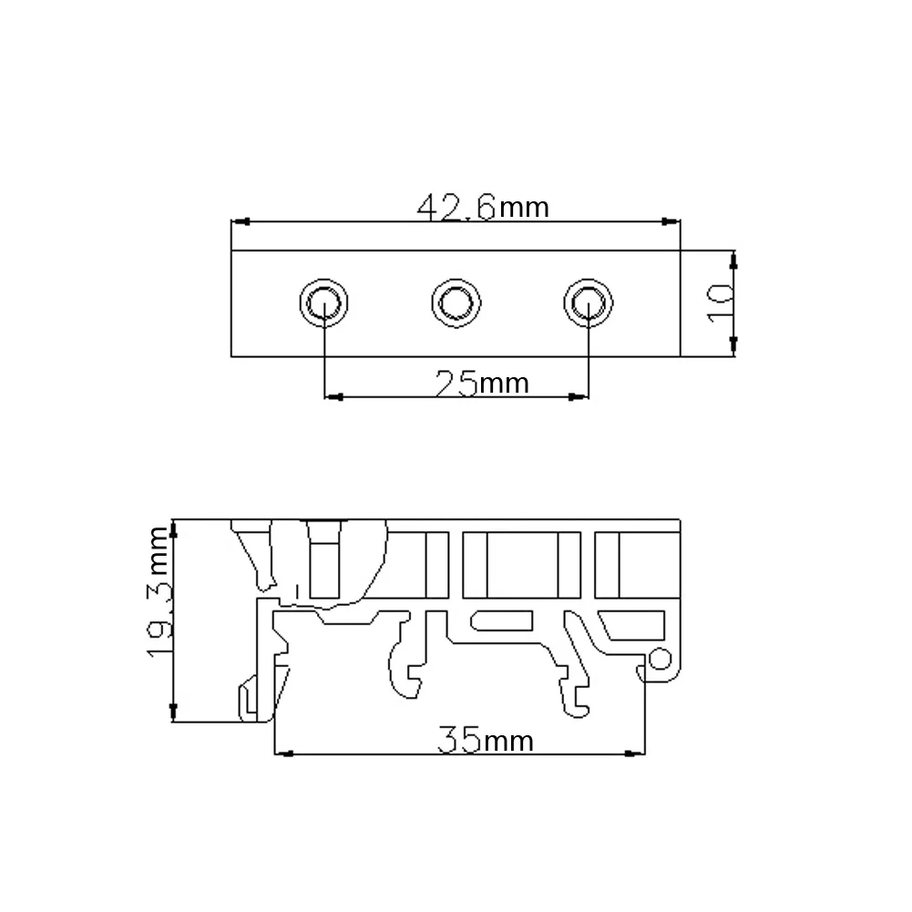 PCB DIN Rail Adapter, 10sets 35mm PCB DIN C45 Rail Adapter Circuit Board Mounting Bracket Stand Carrier