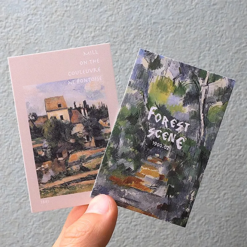 28 Sheets/Set Creative Watercolor Journey Series Lomo Card - Vintage Postcard Style Blank Greeting Cards