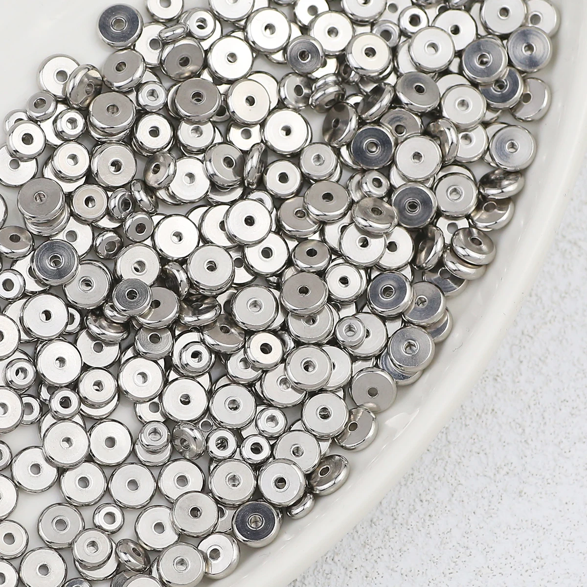 

WLYeeS 4 5 6mm Stainless Steel Round Loose Spacer Beads For Making Bracelet Necklace Pendants Jewelry DIY Accessories Finding