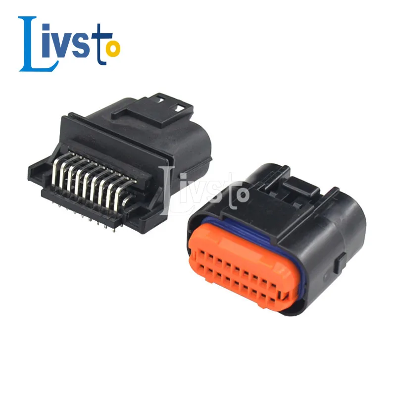 

5/20/50 Sets 18 Pin PCB Curved Waterproof Auto Connector Socket Ignition Harness Plug FCI Replacement Parts MX23A18NF1