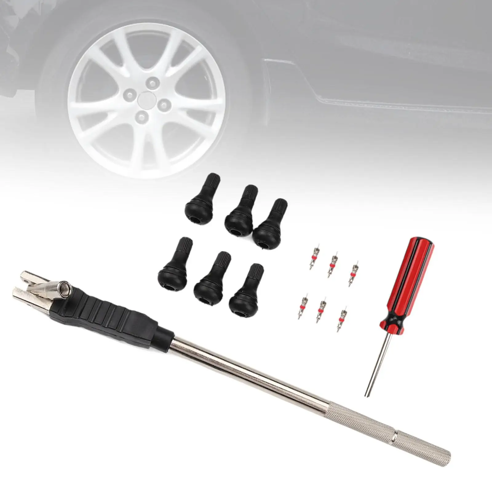 Tire Valve Stem Remover Installer Tool,TR412 Tire Snap Valve Stem Valve Core Installer Tool for Motorcycle, SUV, Trucks