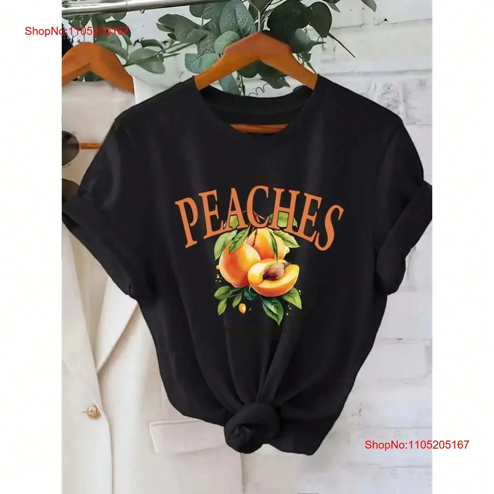 Yellow Peach T shirt Women's Comfortable Round Neck Casual Top vintage Washed graphic homme Stretched Stylish Soft Breathable