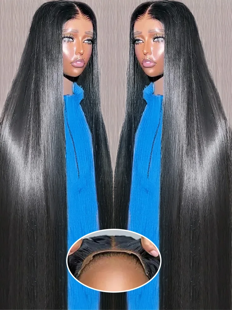

300% High Density 13x6 13x4 HD Lace Front Human Hair Wig Brazilian Transparent Bone Straight 360 Full Lace Frontal Wig For Women