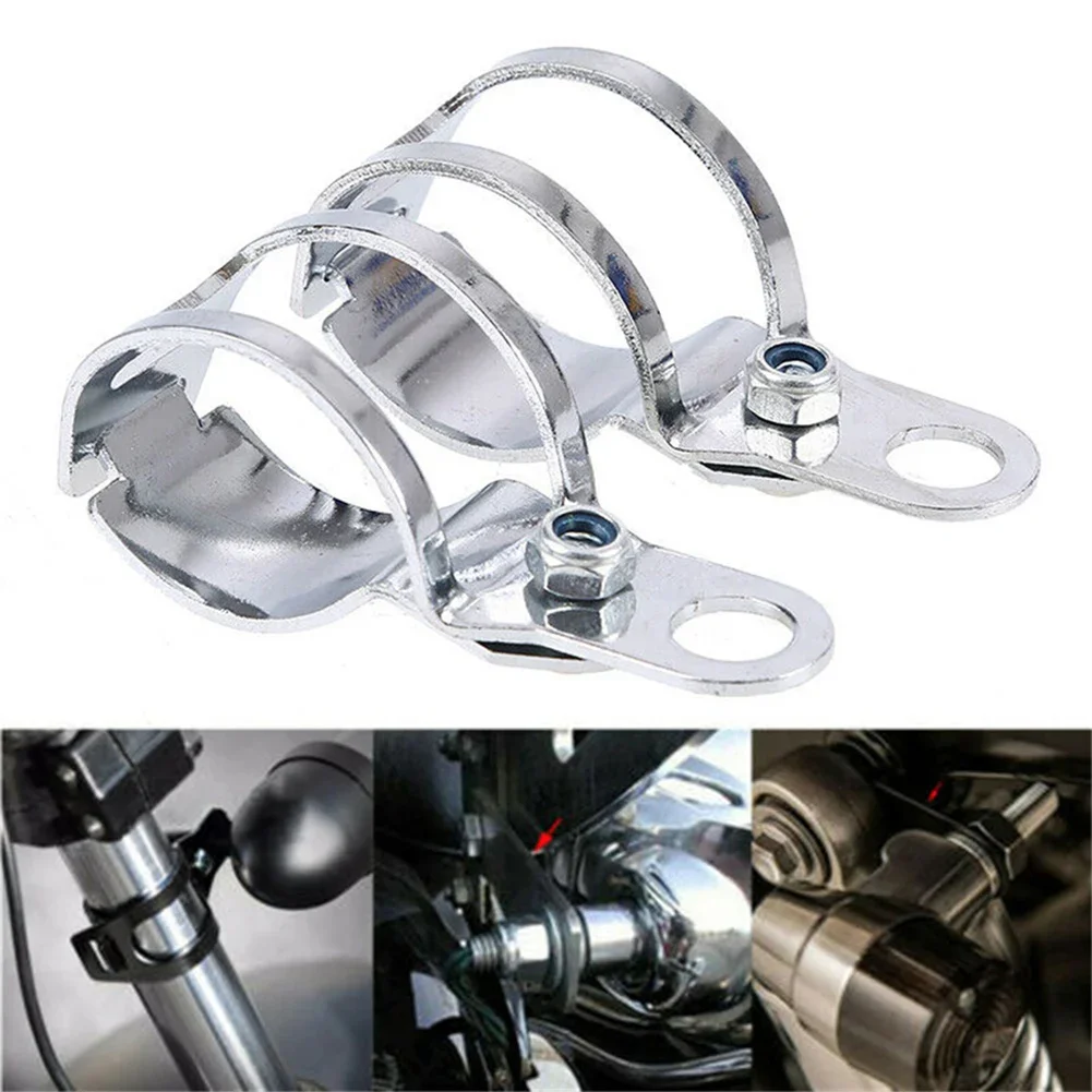 

2X Motorcycle Fork Ear Clamps Bracket Universal Turn Signal Light Mount Brackets Headlamp Holder Clamp Fit 27mm-31mm Fork Tube