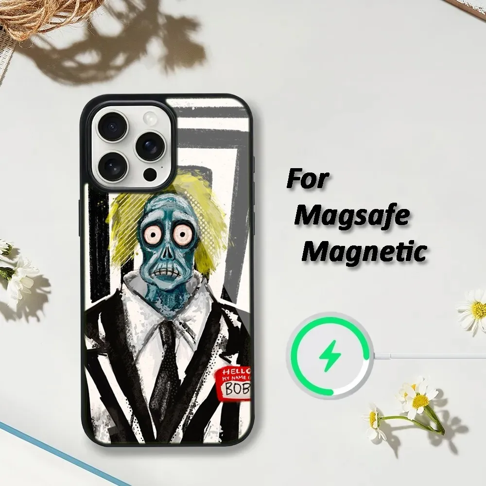 Justice for Bob B-BeetlejuiceS Phone Case For iPhone 16,15,14,13,12,11,Plus,Pro,Max,Mini Magsafe Magnetic Wireless Charging