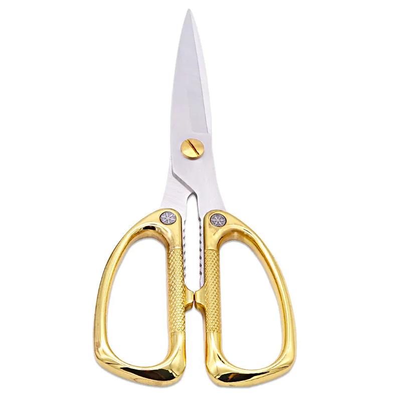 office zinc alloy handle multipurpose stainless steel ribbon-cutting household scissors