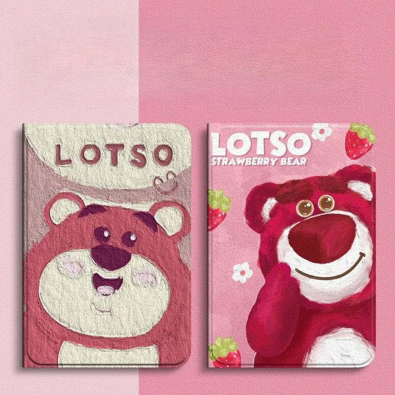 

Strawberry Bear Samsung Galaxy Tab S9+ 12.4 Inch Case, Premium Stand Cover with Pen Slot Shockproof Protective S9 Plus