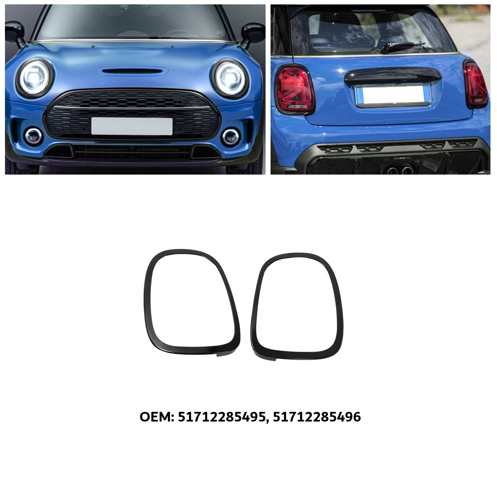 Car Tail Light For Bezel Trim Ring For Mini For Cooper For S For F55 For F56 For F57 For Models 2014-21 51712285495 51712285496
