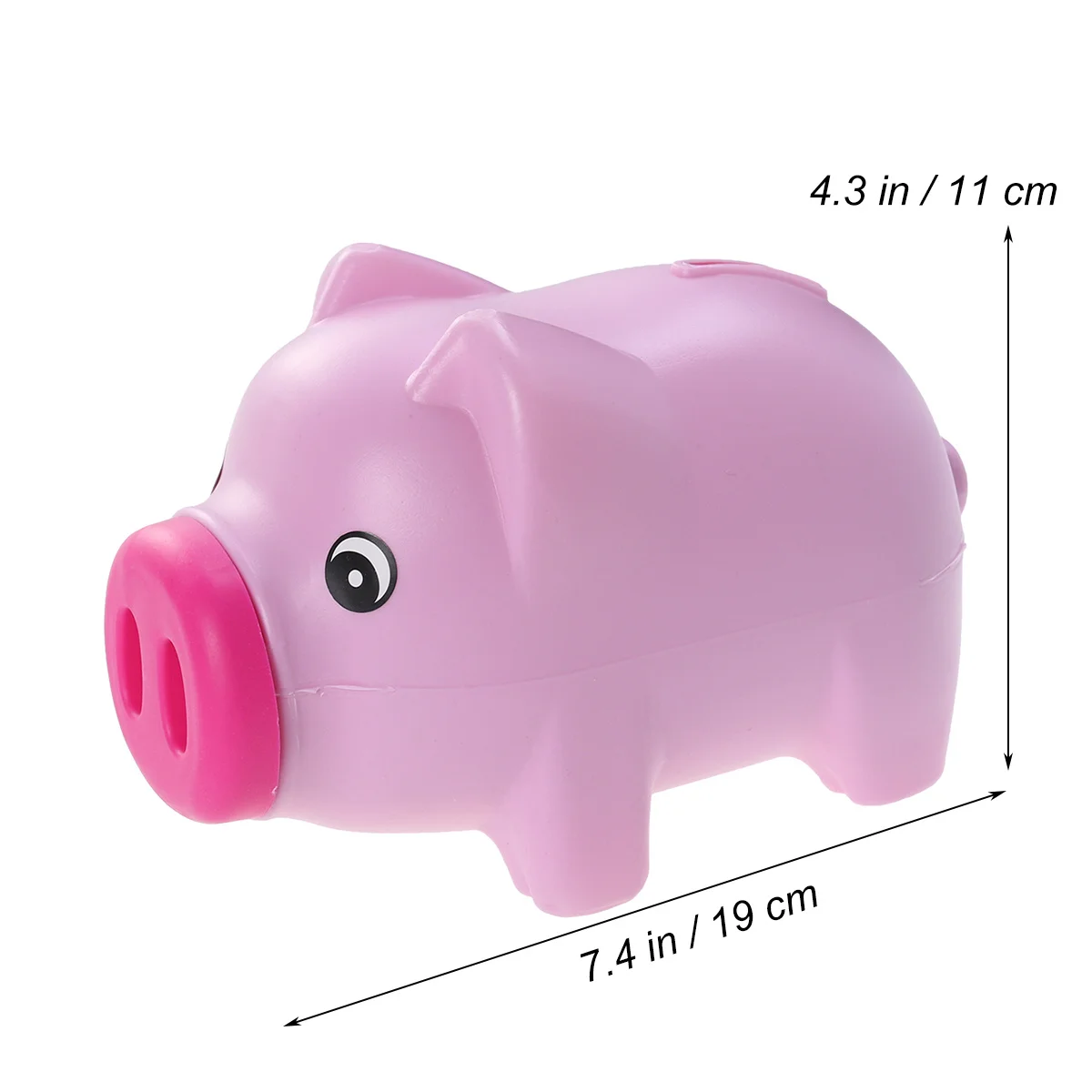 Plastic Piggy Bank Coin Bank Saving Pot Money Box Adorable Nursery Decor for Girls Boys Rose Red Christmas Gift