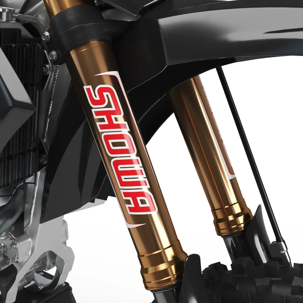 Coulée Motocross Moto Autocollant, Fourche Kyb Wp Suspension Showa Décalcomanies pour Yamaha Honda Suzuki Ktm Kawasaki Benelli