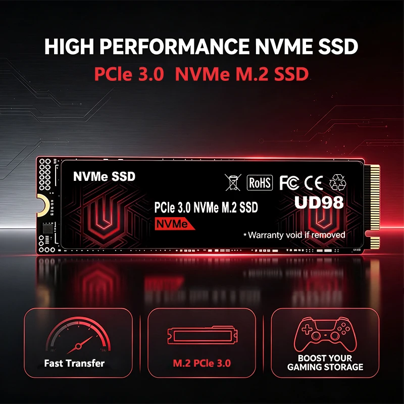 4TB  NVMe UD98 SSD 500GB 1TB 2TB M.2 2280 PCIe 3.0 Internal Solid State Drives Disk for Laptop Desktop
