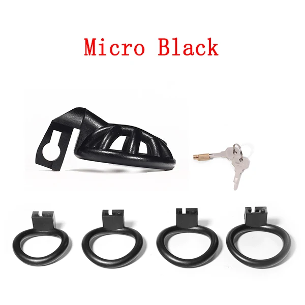 Hot Sale Cobra Male Chastity Cage Negative/Micro/Stub Cock Lock With 4 Penis Rings Chastity Belt BDSM Sex Toys For Men Gay Sissy