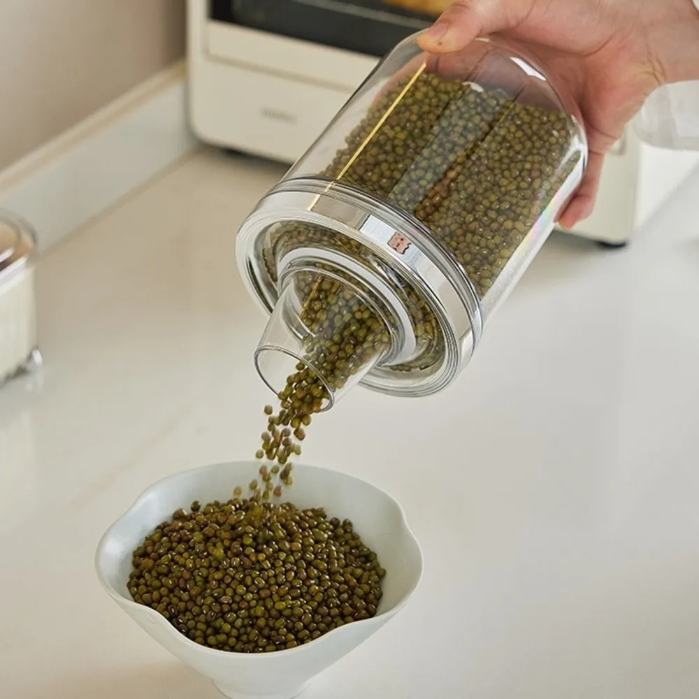 

Refill Jar Food Storage Fresh Keeper Bin Jar Transparent Coffee Bean Sealed Grain Tank 900ml/1400ml/2000ml/2600ml Rice Flour