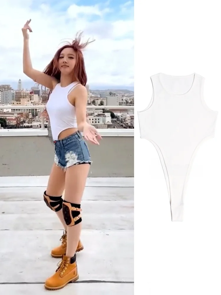 Lin Na Lian ABCD Women's Group Dance Costume Jazz Korean Dance Sexy Girl Performance Outfit Kpop One-Piece Stage Wear
