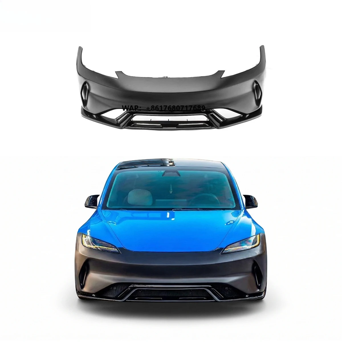

New Upgrade Sport Front Bumper Body Kit for Model 3 Highland 2024+ High Quality ABS Modified Car Bumper