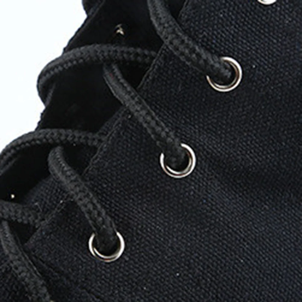 부드러운 밑창 발레 슈즈 블랙 사이즈 43 캔버스 밑창 가벼운 댄스 플랫 재즈 발레 댄스 슈즈