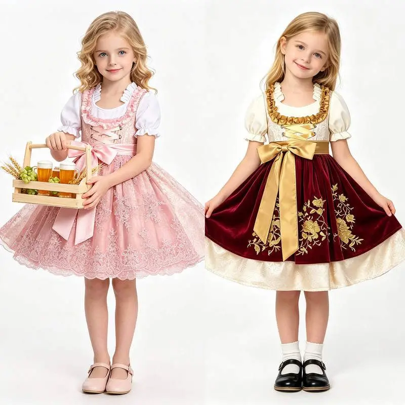 New Halloween Festival Costume Bavarian Children's Beer Skirt Cross-Border Carnival Outfit Polyester Material Spring 2026