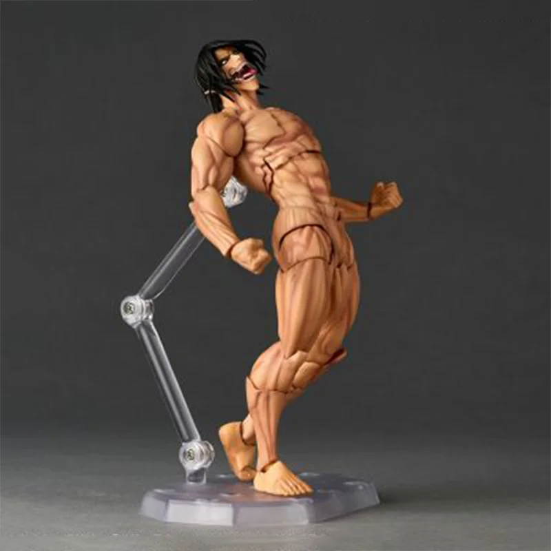 

【100% оригинал】KAIYODO Shingeki No Kyojin - Eren Kyojin - Amazing Yamaguchi - коллекция Revoltech, модель персонажа из мультфильма
