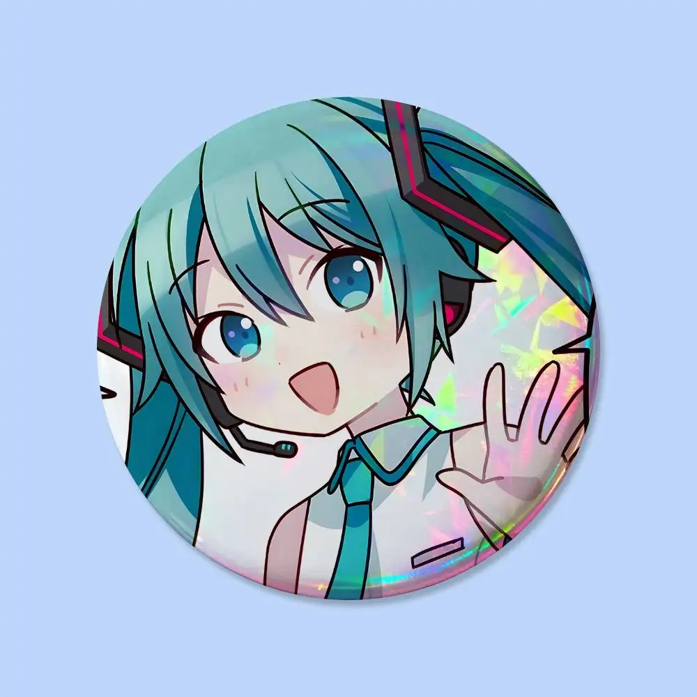 Niedliche M-Miku Kawaii Anstecknadeln Runde Kreative Broschen Taschen-Deko-Accessoires für Fans und Freunde Geschenke – Detail 6