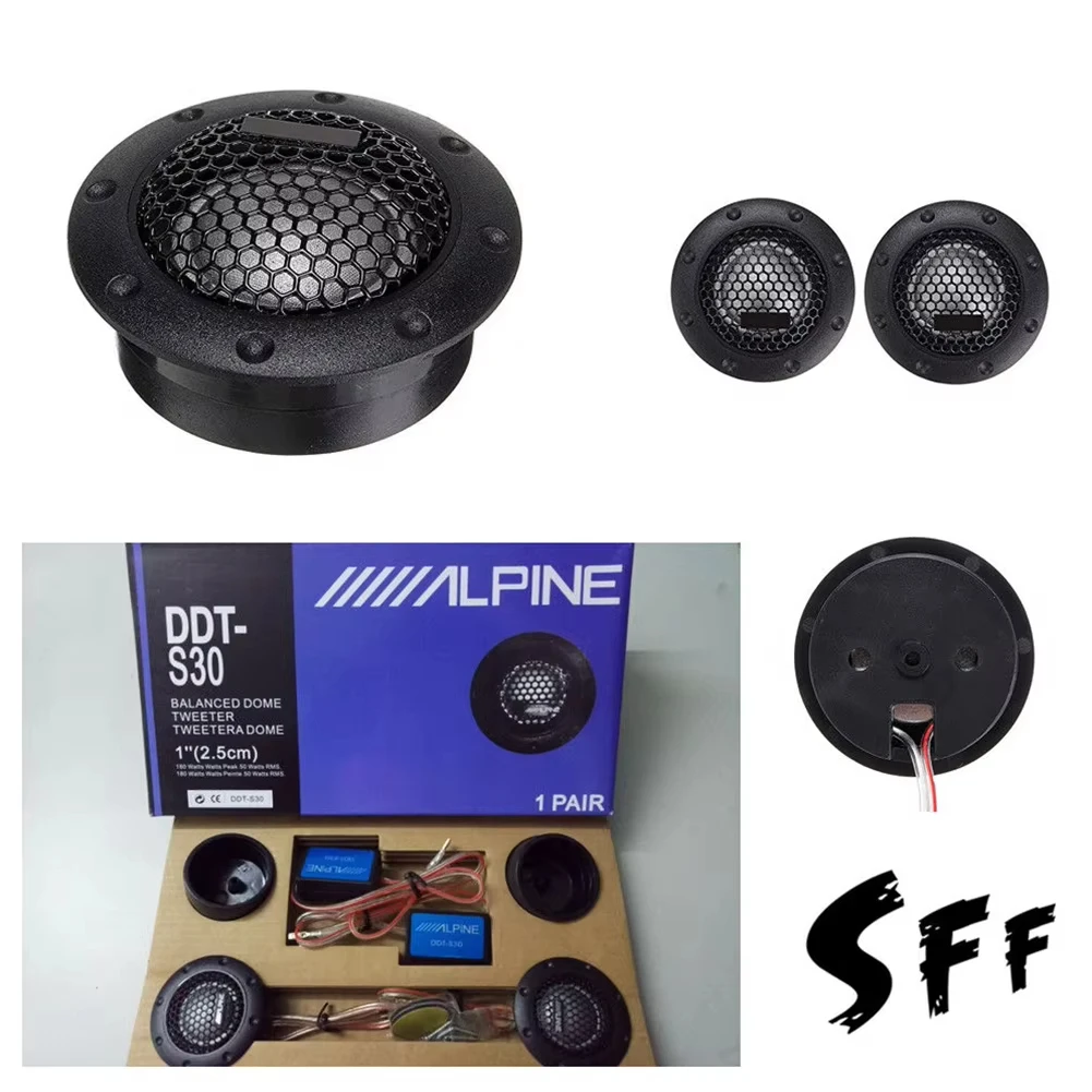 DDT-S30 Car Tweeter Car Audio Silk Film for Car Modification 180W High-Pitched Audio Loudspeaker Car Audio Modification