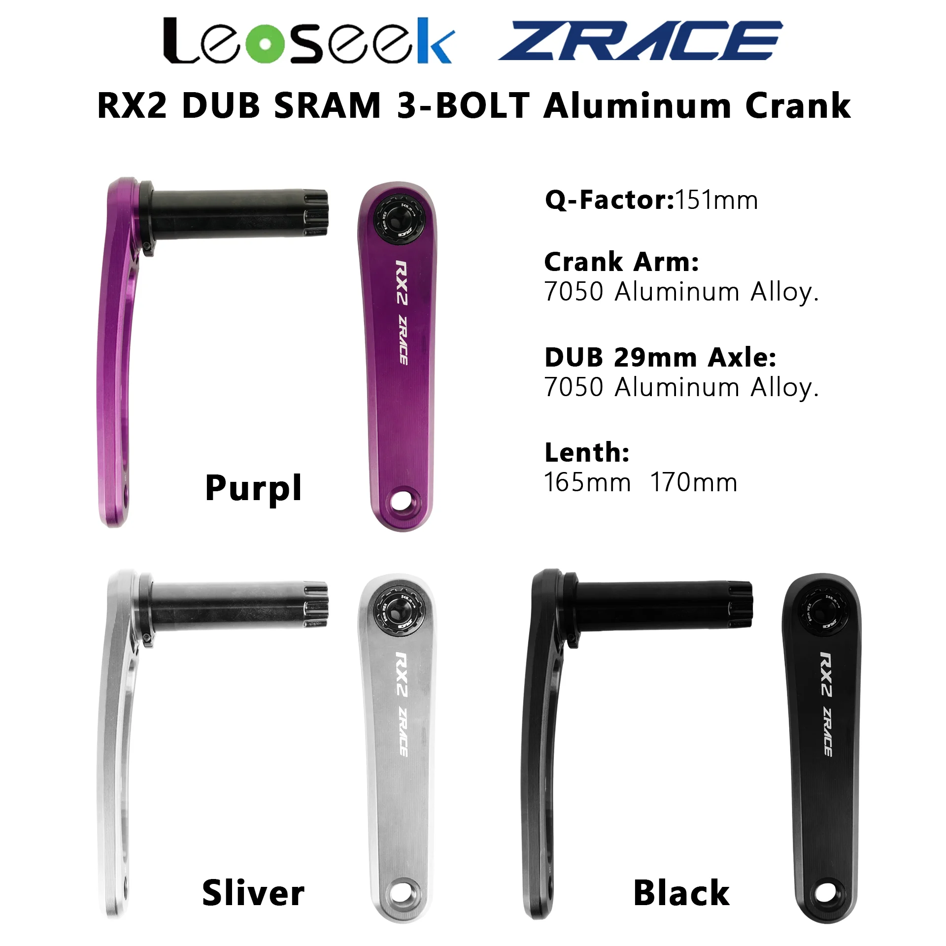 ZRACE RX2 Power Meter Crank, BCD110,DUB Bottom Bracket, Power Crank, Compatible with Both 110 BCD 4-arm and 5-arm