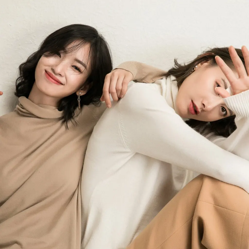 

Women's Korean Slim Fit Knit Sweater Autumn Winter Fashion Base Shirt Joker Style for Elderly Ladies Wholesale